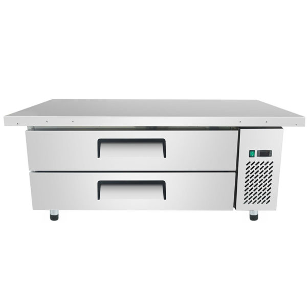 Base refrigerata con piano lungo 2 cassetti